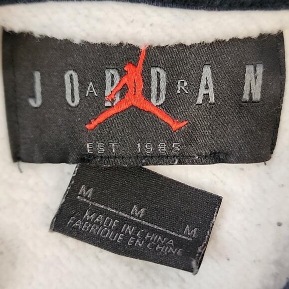 Nike Air Jordan Legacy Flight AJ 9 White Men's Hoodie Sweatshirt, size Medium - Picture 2 of 8